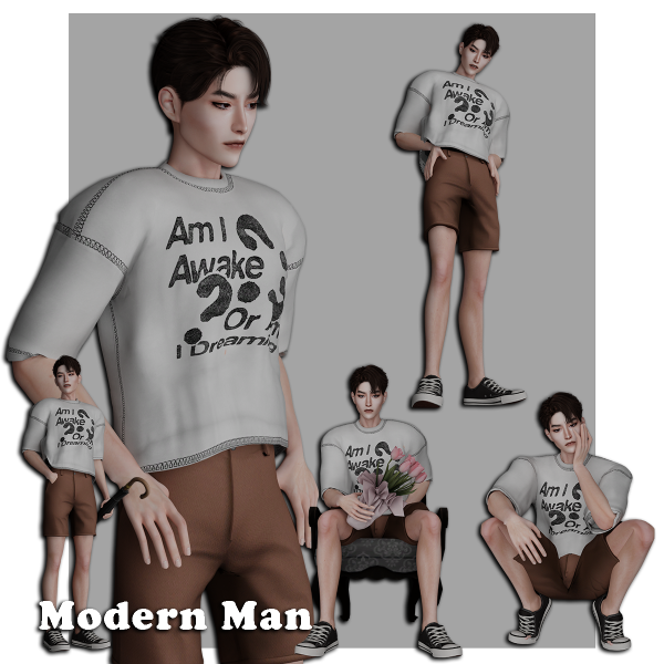 Alpha Modern man by simmer_creator - The Sims 4 Custom Content