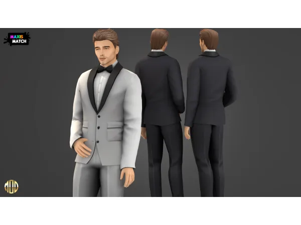 Maxis Match Luke Set Suit Top by Modco Studios - The Sims 4 Custom Content