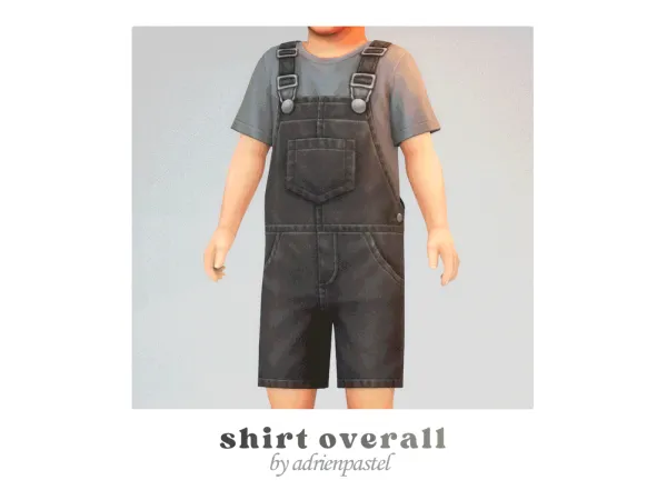 Maxis Match Shirt Overall (Toddlers) by adrienpastel - The Sims 4 Custom Content