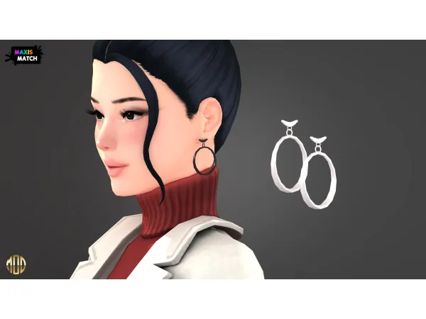 Maxis Match Maria Set Earrings by Modco Studios - The Sims 4 Custom Content