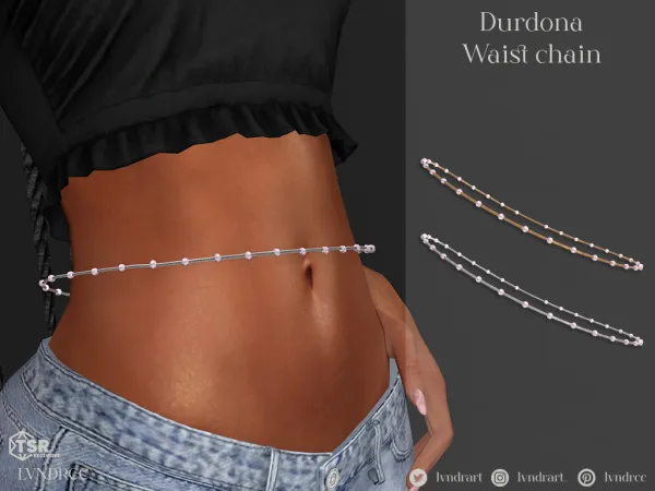 Alpha Durdona Waist Chain - The Sims 4 Custom Content