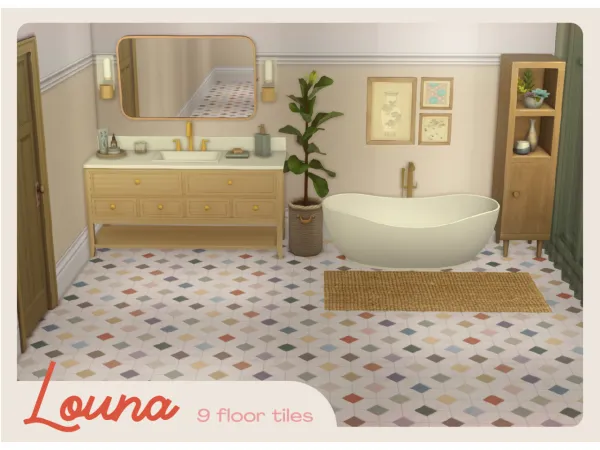 ChartreuseSims | Louna Floor Tiles