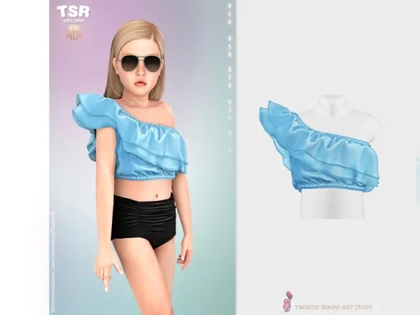 Mix ChildF TWISTIE BIKINI 607 (TOP) BD1546 - The Sims 4 Custom Content