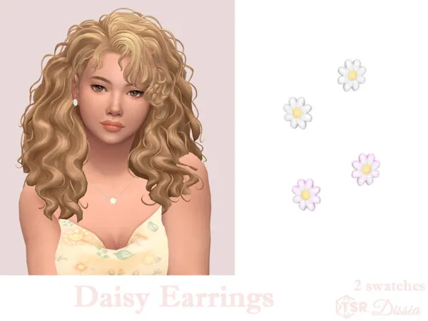 Maxis Match Daisy Earrings by Dissia - The Sims 4 Custom Content