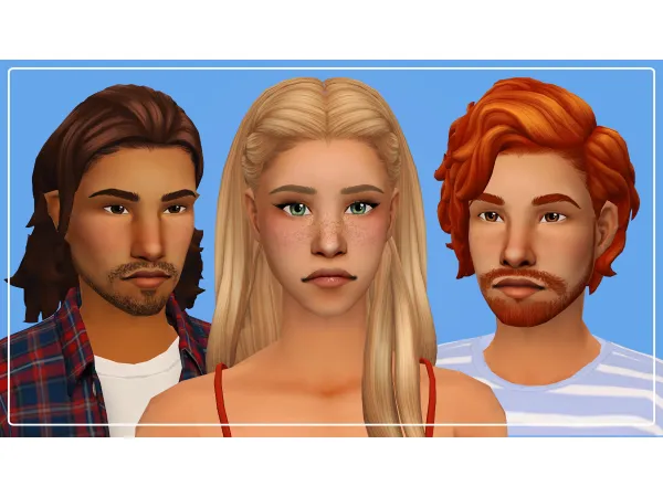 Sims 2 Maxis Match  CC: t2 FACIAL HAIRS by miniculesim
