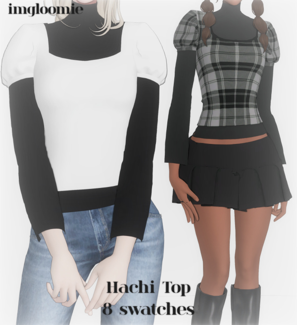 Maxis Match HACHI TOP by simsfinds - The Sims 4 Custom Content