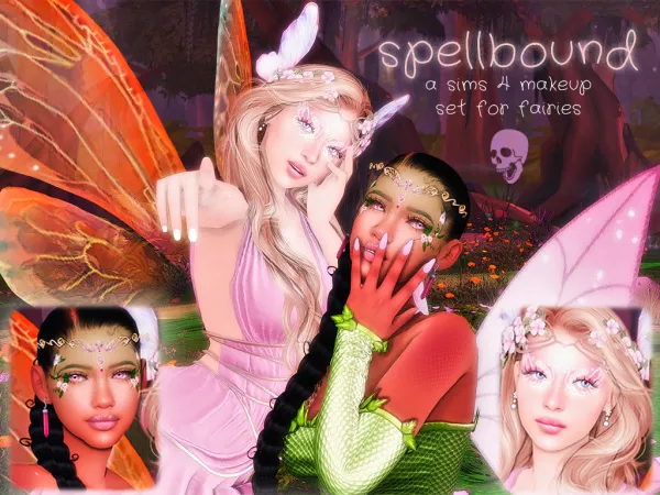 Mix Spellbound a sims 4 makeup set for fairies by stonedhilda - The Sims 4 Custom Content