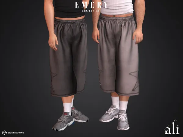 Alpha EMERY shorts (m) by ali1 - The Sims 4 Custom Content