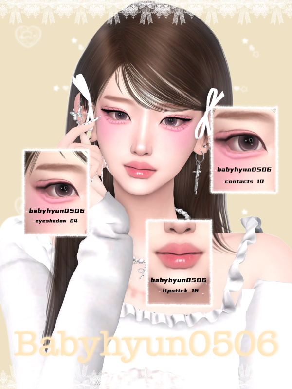 Alpha babyhyun0506make up set by simsfinds - The Sims 4 Custom Content