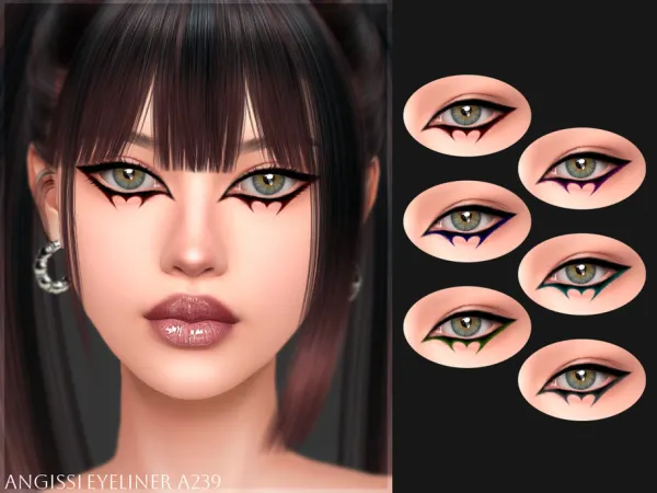 Mix Eyeliner A239 by ANGISSI - The Sims 4 Custom Content
