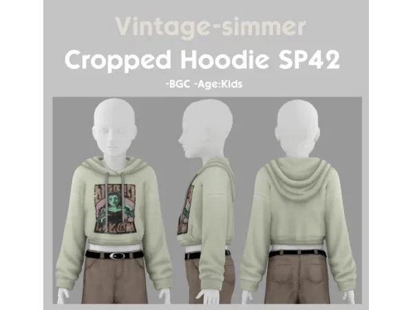 Maxis Match Maxis Match Hoodie Dungarees for Kids simmer by vintage - The Sims 4 Custom Content