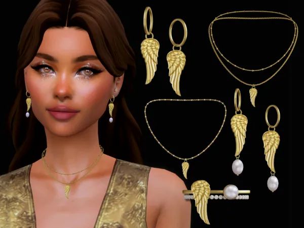 Alpha Gold Wing Collection - The Sims 4 Custom Content