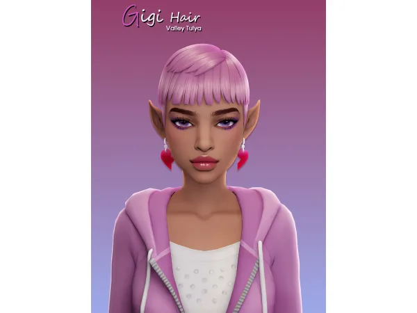 Maxis Match Gigi Hair by HelenaVtulya - The Sims 4 Custom Content