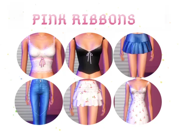 4T2 CONVERSION OF JOLIEBEAN ARETHABEEu2019S PINK RIBBONS by imyourjoysims2aspiration - The Sims 2 Custom Content