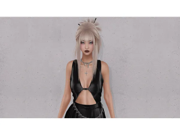 Alpha DOUX KAZUHA HAIRSTYLE - The Sims 4 Custom Content