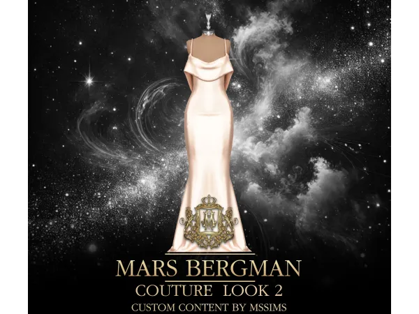 MARS BERGMAN COUTURE LOOK 2 SILK GOWN by Mssims4