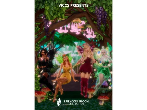 Maxis Match VICCS_FAIRYCORE BLOOM COLLECTION - The Sims 4 Custom Content