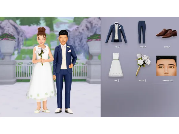 Maxis Match LE JARDIN CHILDREN SET by ModCo Studios - The Sims 4 Custom Content
