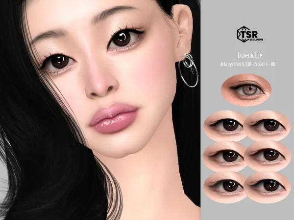 Mix IMF Avia Eyeliner N330 by IzzieMcFire - The Sims 4 Custom Content
