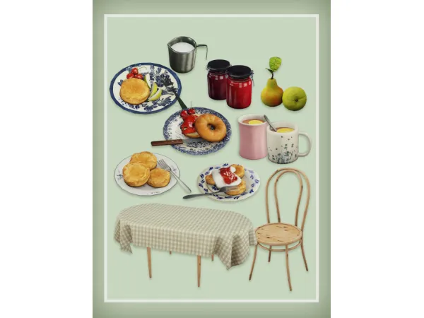 Sims 3 Alpha Dining Room Objects CC: altogetherx. breakfast by altogetherx