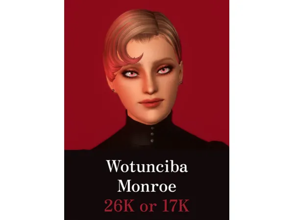 Wotunciba Monroe to hair conversion rauh by ts3 - The Sims 3 Custom Content