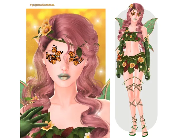 Alpha fairy lookbook by buloshka - The Sims 4 Custom Content