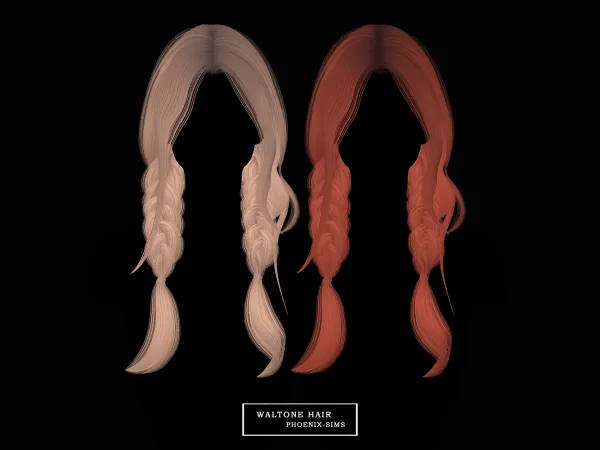 Alpha Waltone Hair - The Sims 4 Custom Content