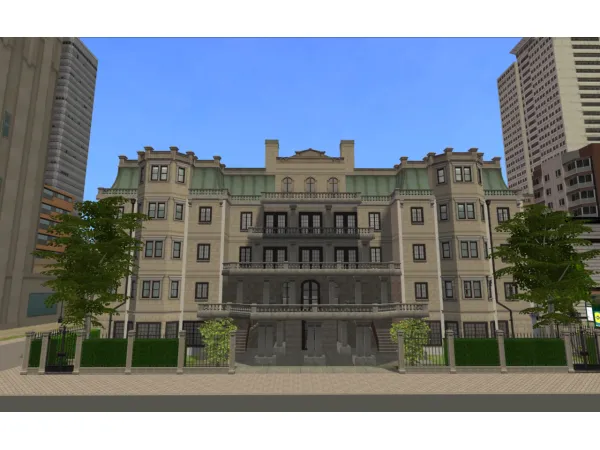 Sims 2 Mix Apartments CC: Blackstone Apartments for Rebuilders by thefourthrabbit