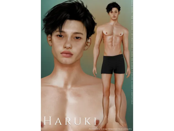 Alpha Haruki SKIN ( tray files) - The Sims 4 Custom Content