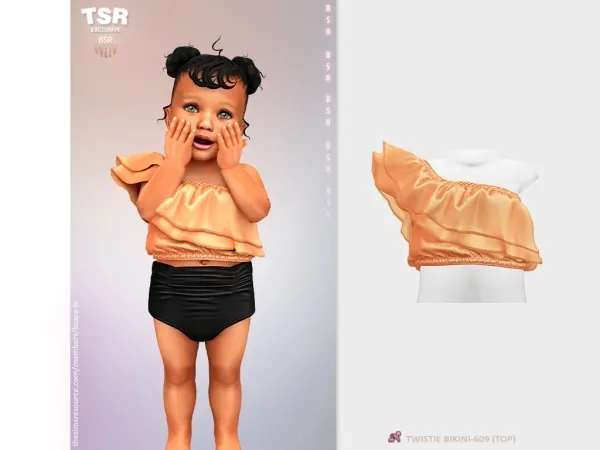 Mix InfantF TWISTIE BIKINI 609 (TOP) BD1550 - The Sims 4 Custom Content