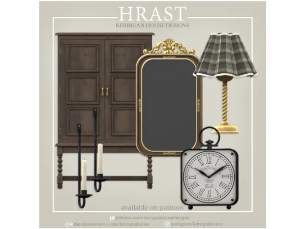 Sims 3 Alpha Bedroom Objects CC: Hrast Set by kerriganhouse