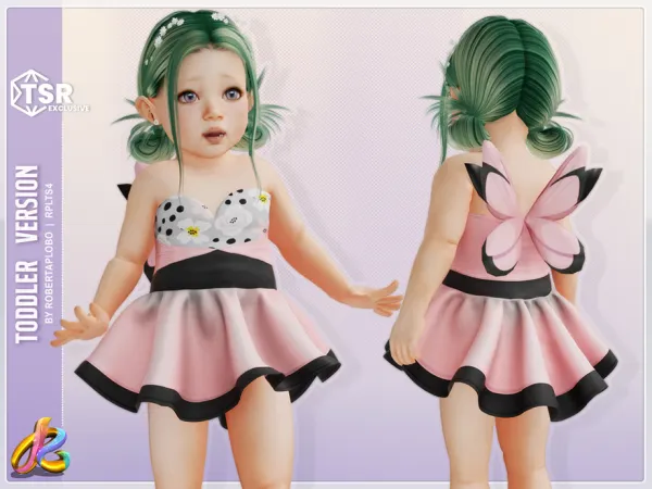 Maxis Match Dress 313 Toddler by RobertaPLobo - The Sims 4 Custom Content