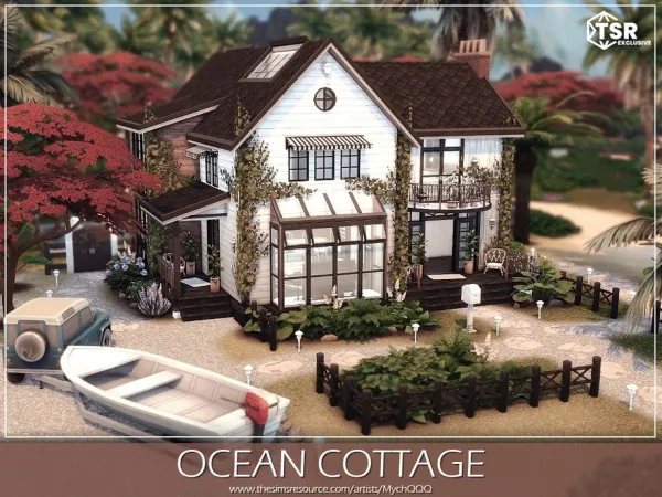 Alpha Ocean Cottage by MychQQQ - The Sims 4 Custom Content