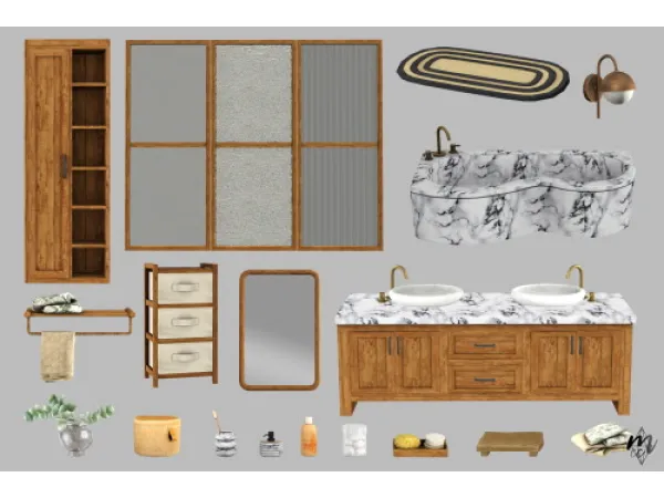 Sims 3 Alpha Bathroom Objects CC: Plushpixelssims - Pure Bathroom Set by martassimsbookcc