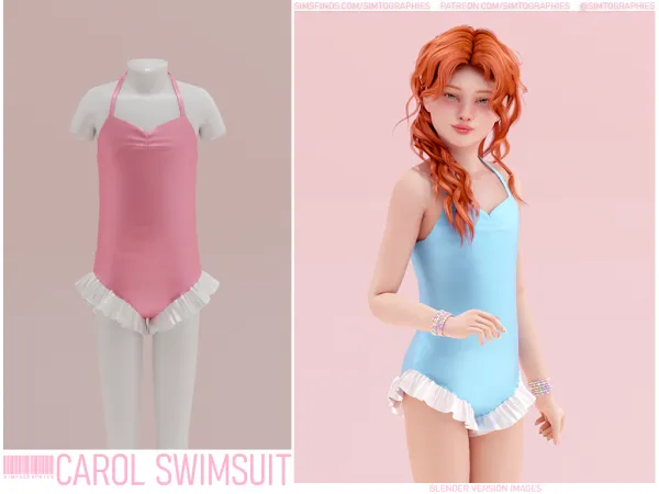 Alpha Carol Swimsuit - The Sims 4 Custom Content