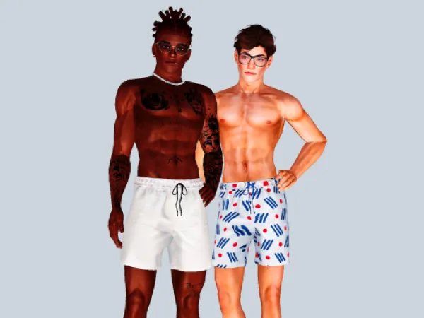 Sims 3 Alpha Male Swimwear CC: 4t3 Busra-tr Softwave Swimwear by geminipixels
