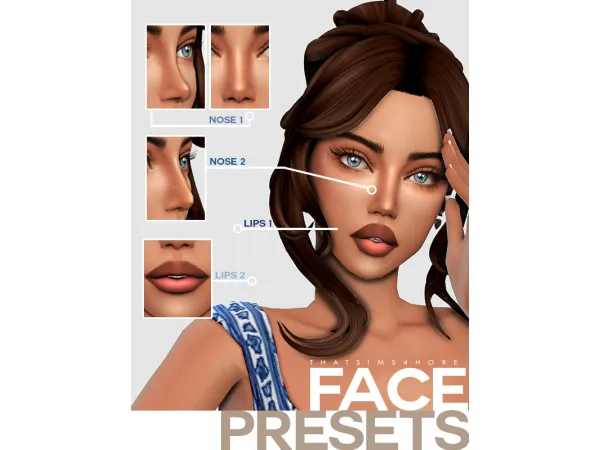 Mix face preset set by thatsims4hore - The Sims 4 Custom Content