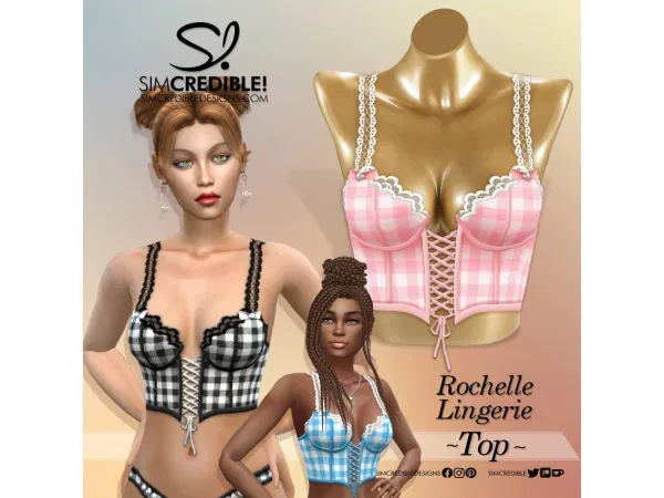 Mix Rochelle Lingerie Top - The Sims 4 Custom Content