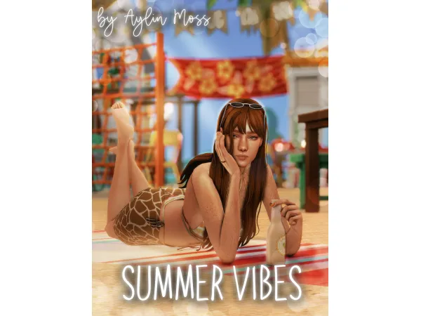 Mix PACK OF POSES SUMMER VIBES by aylinmoss - The Sims 4 Custom Content