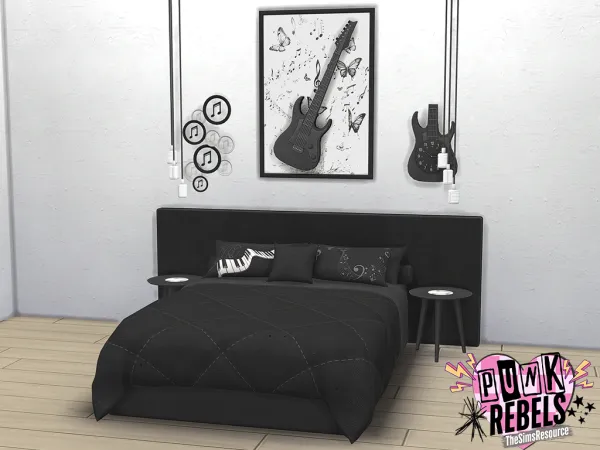 Maxis Match Punk Rebel Bedroom TSR - The Sims 4 Custom Content