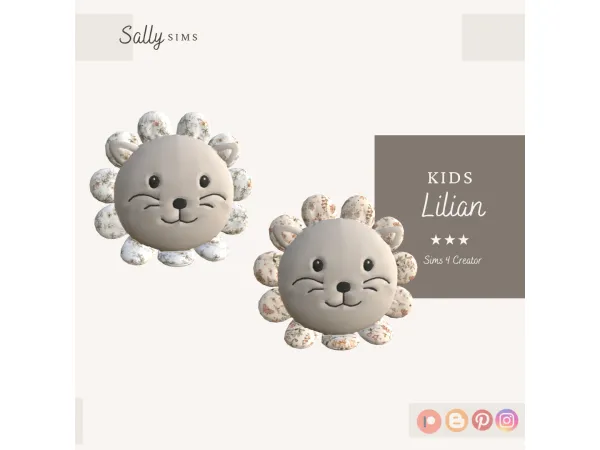 Alpha Kids Lilian Lion Pillow - The Sims 4 Custom Content