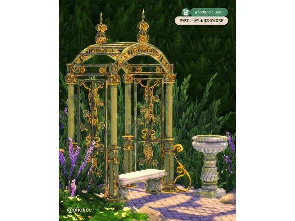 Maxis Match Woodland Charm Part I Ivy Ironwork by oliolicc - The Sims 4 Custom Content