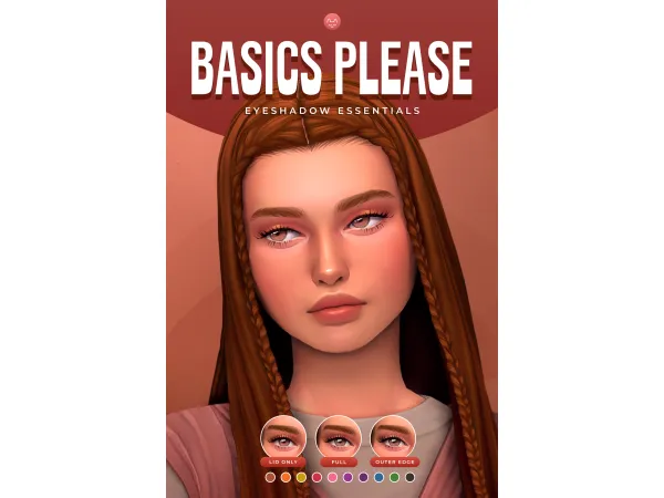 Maxis Match Basics Please Three Eyeshadow Essentials by TwistedCat - The Sims 4 Custom Content