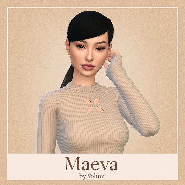 Alpha Meet Maeva Minimal Elegance in Sim Form by yolimi - The Sims 4 custom content