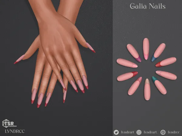 Alpha Galia Nails - The Sims 4 Custom Content