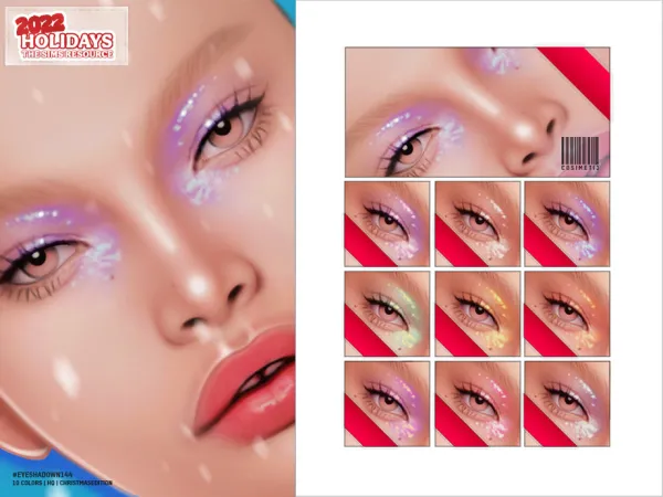 Mix Glitter Eyeshadow N144 by cosimetic I am from - The Sims 4 Custom Content
