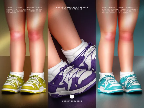 Alpha Arrow Sneakers Child and Toddlers by madcatsims - The Sims 4 Custom Content