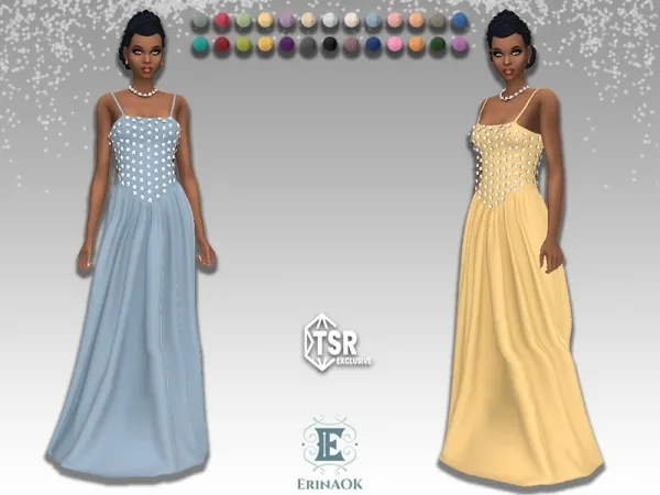 Mix erinaok womens gown 070524 - The Sims 4 Custom Content