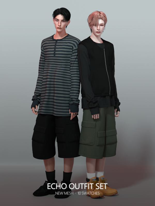 Alpha Echo Outfit Set by simsfinds - The Sims 4 Custom Content