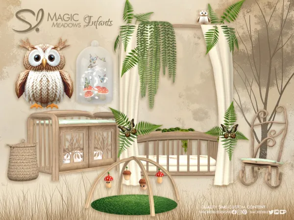 Alpha Magic Meadows Infants Nursery - The Sims 4 Custom Content